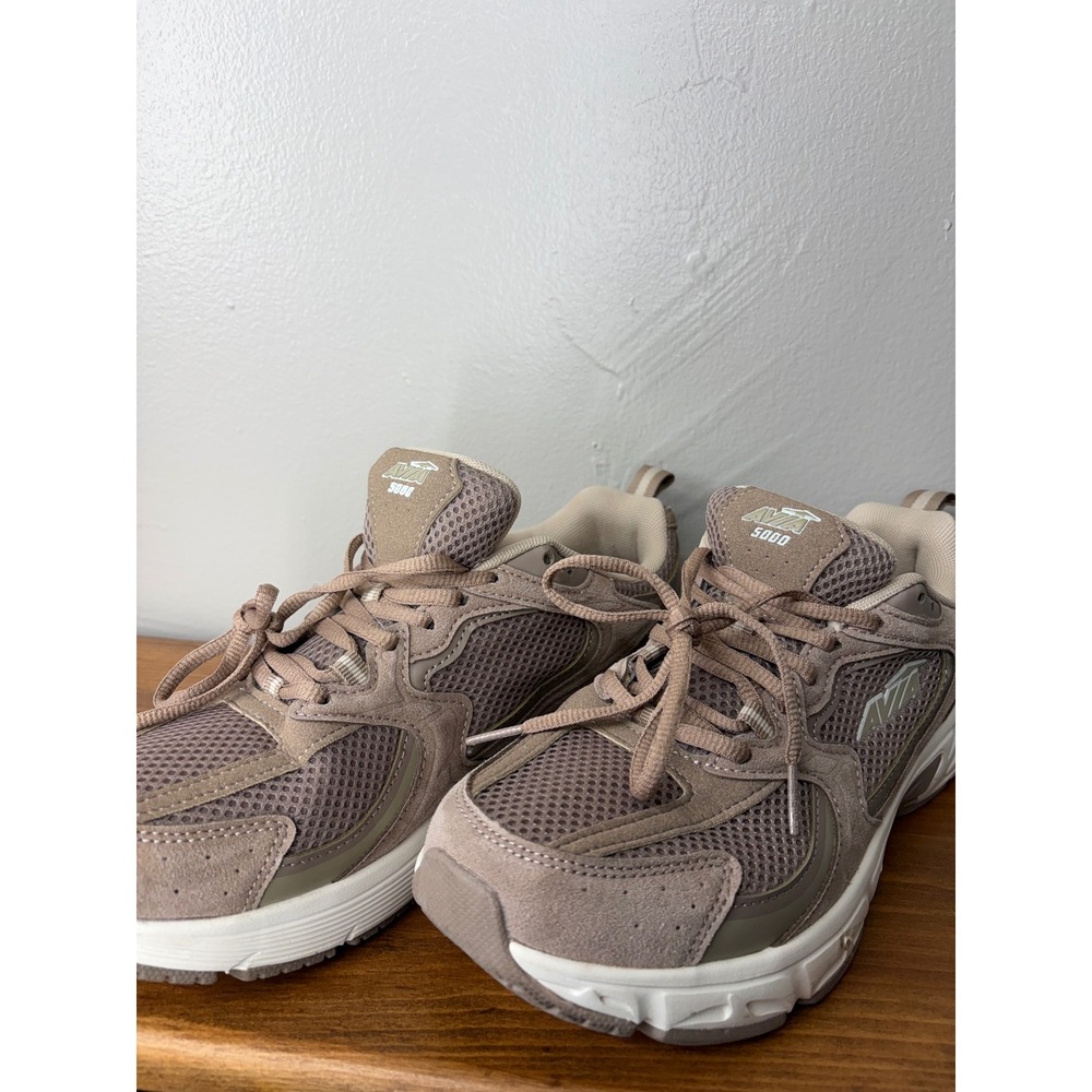 Avia 5000 Mens Tan Beige Mesh Suede Athletic Sneakers MNAV25GX014L Size 9